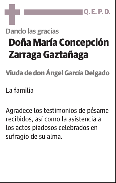 María Concepción Zarraga Gaztañaga