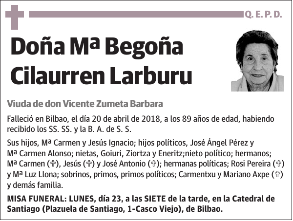 Mª Begoña Cilaurren Larburu