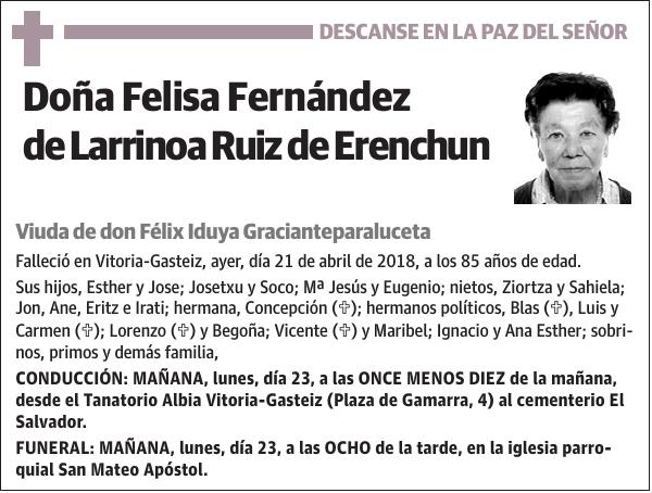 Felisa Fernández de Larrinoa Ruiz de Erenchun