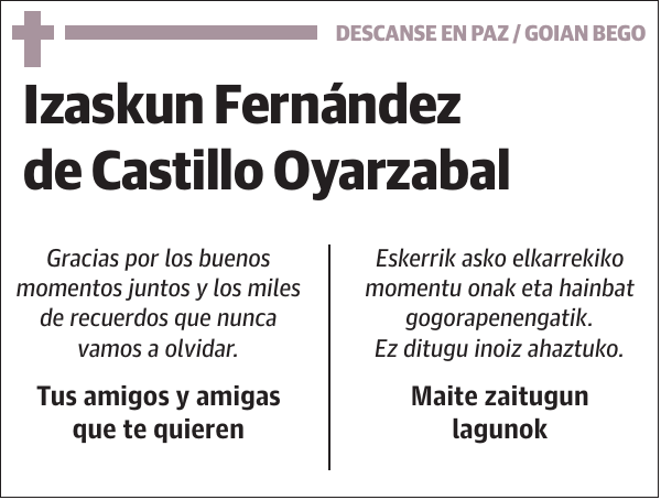 Izaskun Fernández de Castillo Oyarzabal