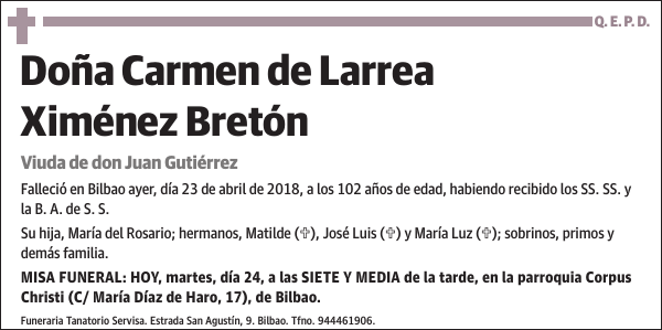 Carmen de Larrea Ximénez Bretón