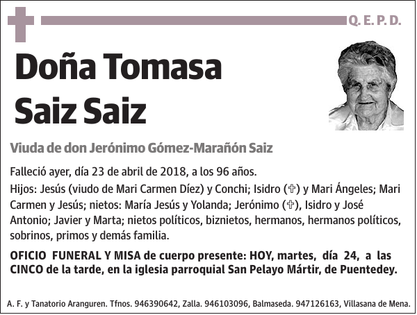 Tomasa Saiz Saiz