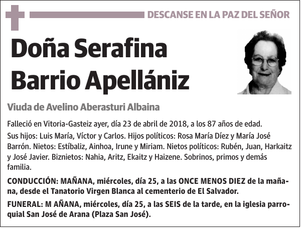 Serafina Barrio Apellániz