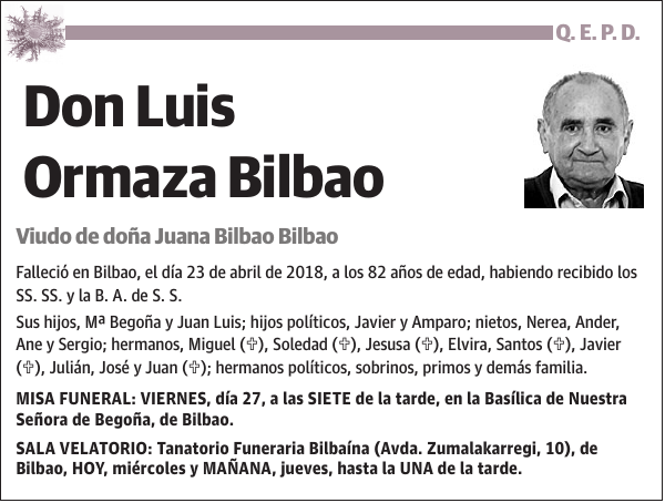 Luis Ormaza Bilbao