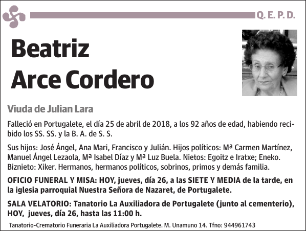 Beatriz Arce Cordero