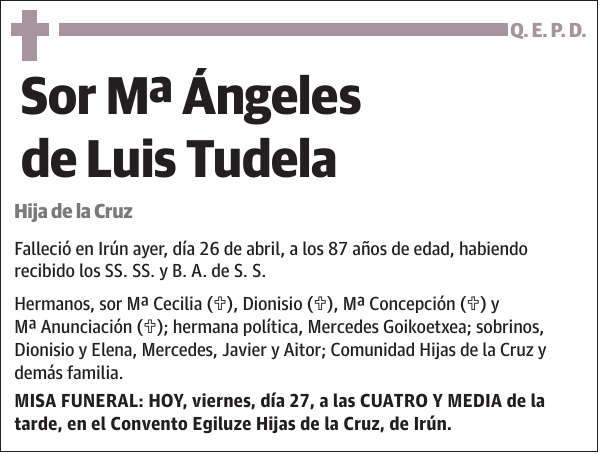 Mª Ángeles de Luis Tudela