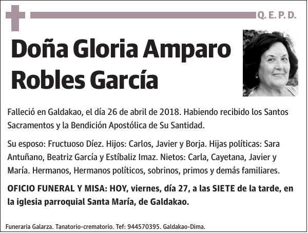 Gloria Amparo Robles García