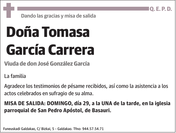 Tomasa García Carrera