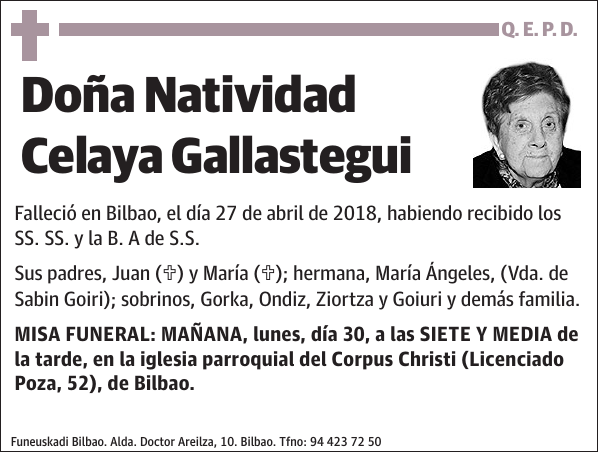 Natividad Celaya Gallastegui