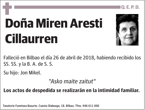 Miren Aresti Cillaurren