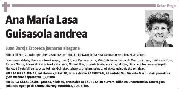 Ana María Lasa Guisasola