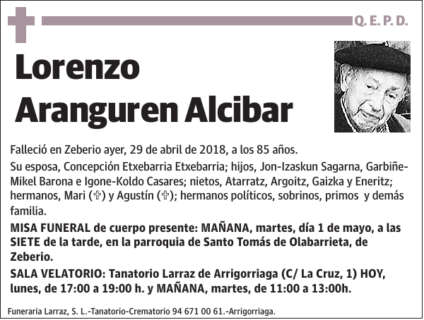 Lorenzo Aranguren Alcibar