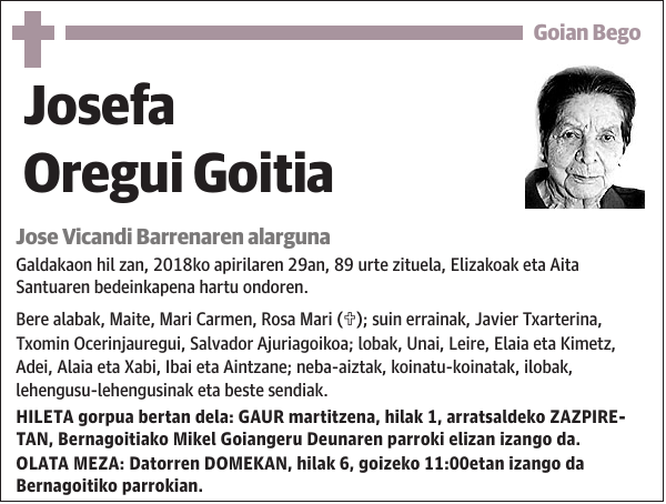 Josefa Oregui Goitia