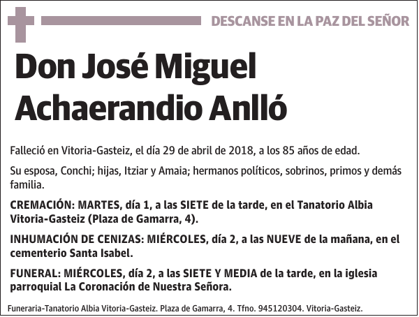 José Miguel Achaerandio Anlló
