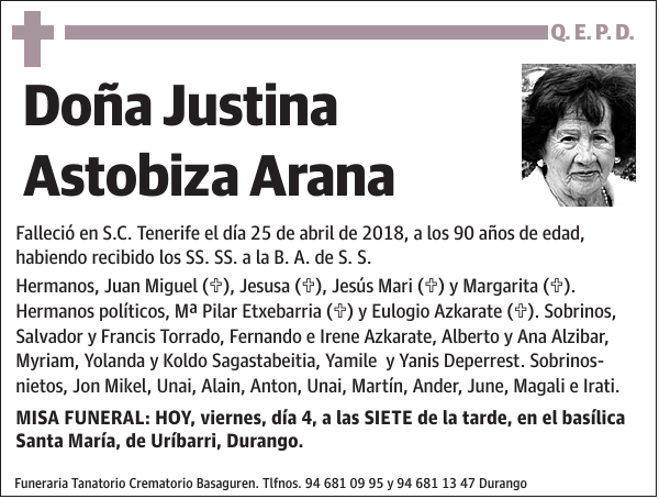 Justina Astobiza Arana