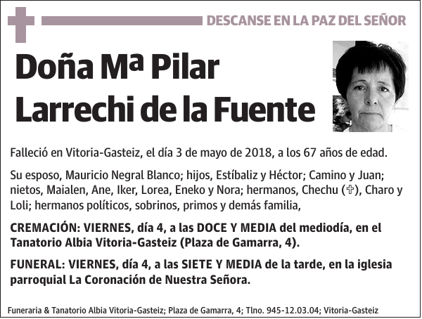 Mª Pilar Larrechi de la Fuente