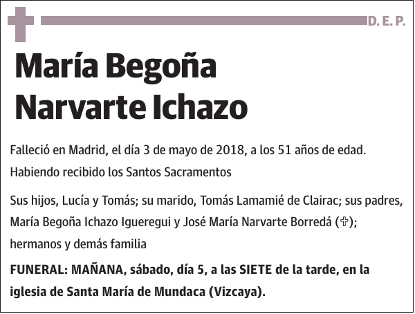 María Begoña Narvarte Ichazo