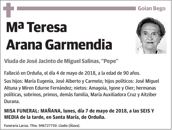 Mª Teresa Arana Garmendia