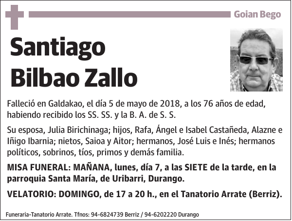 Santiago Bilbao Zallo