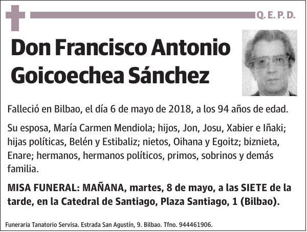 Francisco Antonio Goicoechea Sánchez