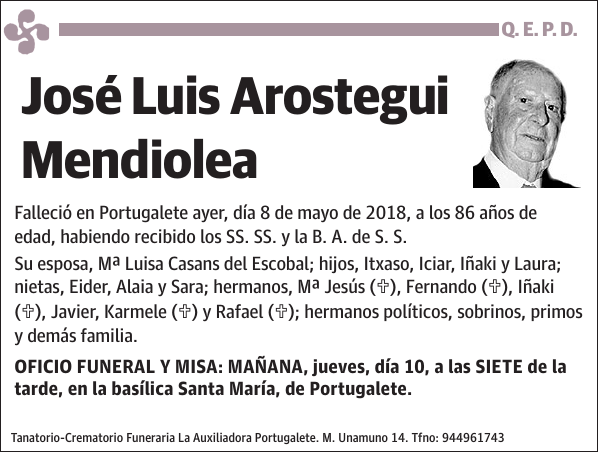 José Luis Arostegui Mendiolea