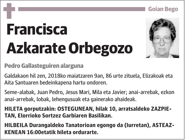 Francisca Azkarate Orbegozo