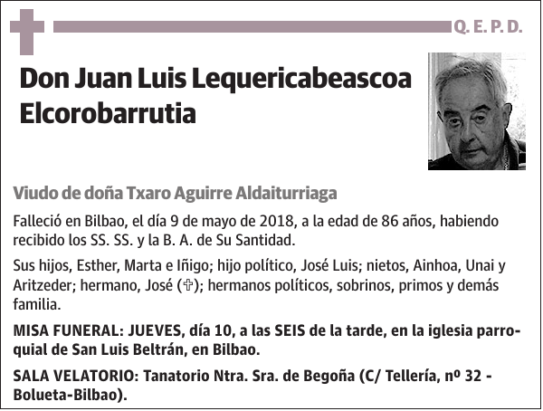 Juan Luis Lequericabeascoa Elcorobarrutia