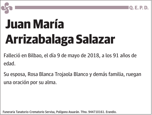 Juan María Arrizabalaga Salazar