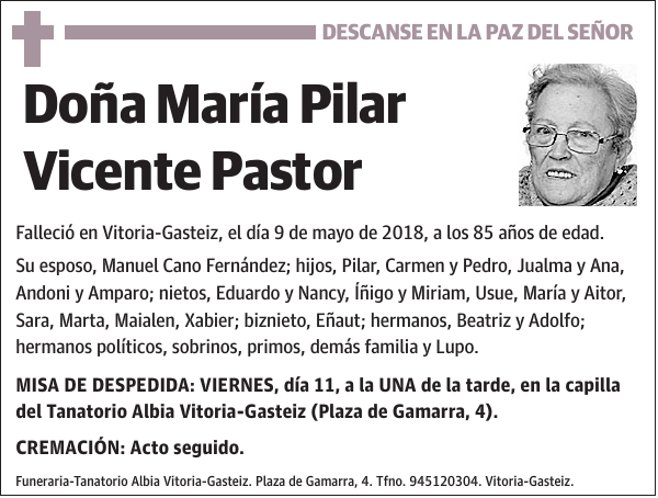 María Pilar Vicente Pastor