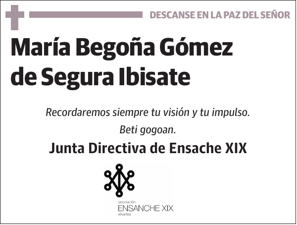 María Begoña Gómez de Segura Ibisate