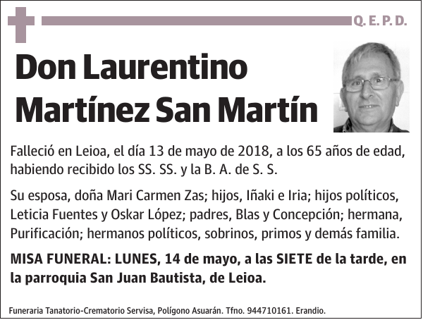 Laurentino Martínez San Martín