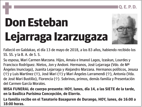 Esteban Lejarraga Izarzugaza