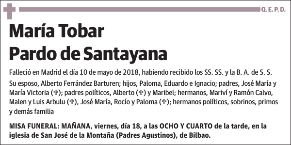 María Tobar Pardo de Santayana