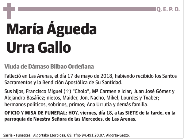 María Águeda Urra Gallo