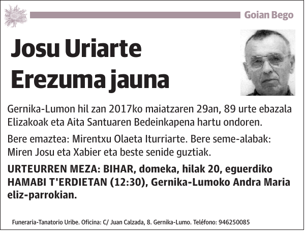 Josu Uriarte Erezuma