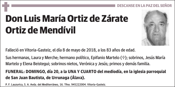 Luis María Ortiz de Zárate Ortiz de Mendívil