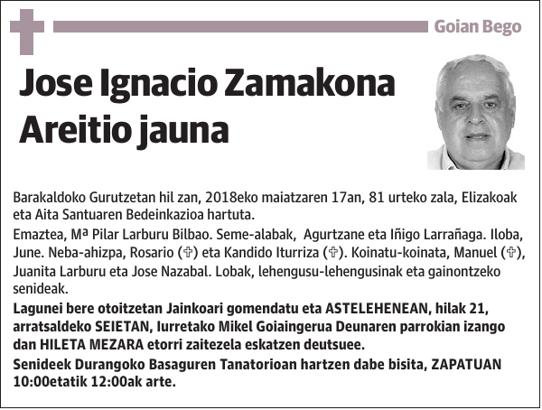 Jose Ignacio Zamakona Areitio