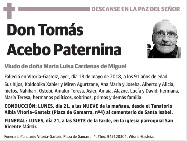 Tomás Acebo Paternina