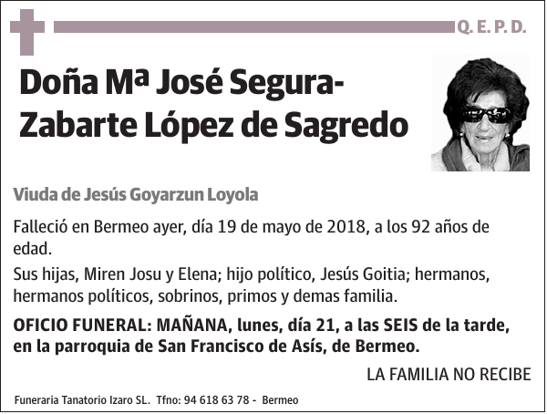 Mª José Segura-Zabarte López de Sagredo