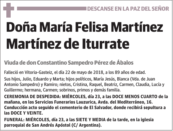 María Felisa Martínez Martínez de Iturrate