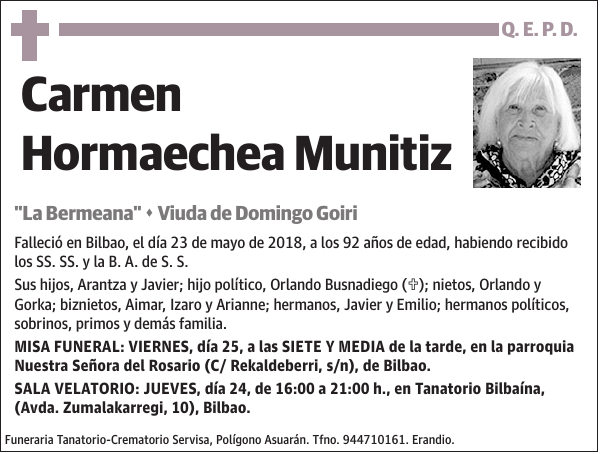 Carmen Hormaechea Munitiz