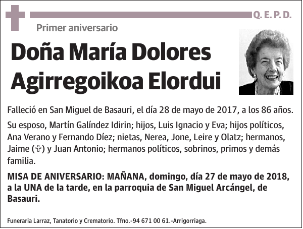 María Dolores Agirregoikoa Elordui