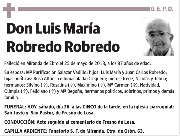 Luis María Robredo Robredo