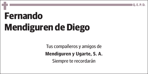 Fernando Mendiguren de Diego.