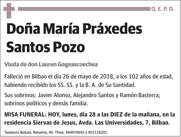 María Práxedes Santos Pozo