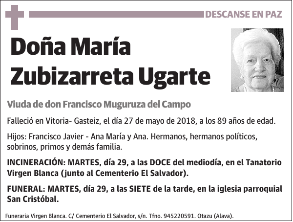 Maria Zubizarreta Ugarte