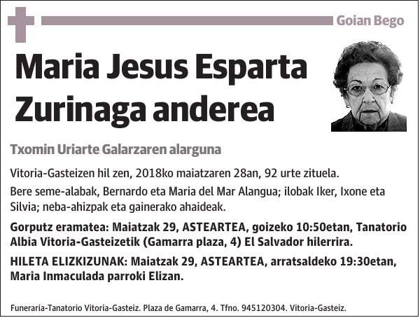 Maria Jesus Esparta Zurinaga