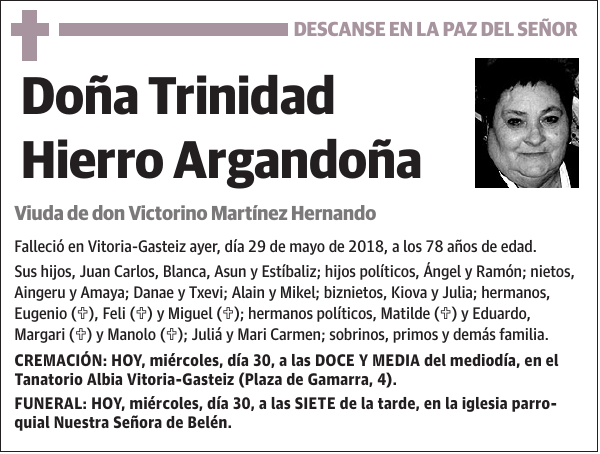 Trinidad Hierro Argandoña