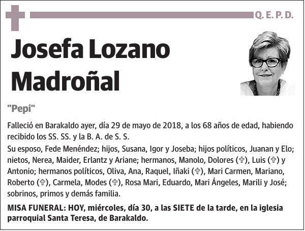 Josefa Lozano Madroñal