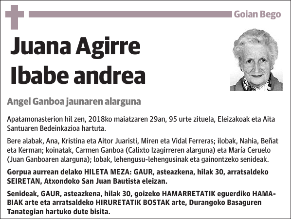 Juana Agirre Ibabe